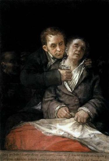 Francisco de goya y Lucientes Self-Portrait with Doctor Arrieta Germany oil painting art